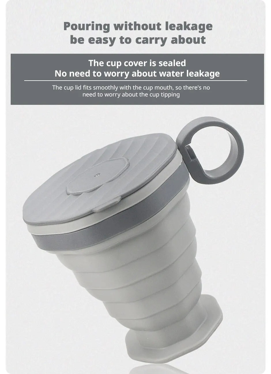 Collapsible Travel Coffee Cup – Portable Folding Silicone Mug for Daily Use