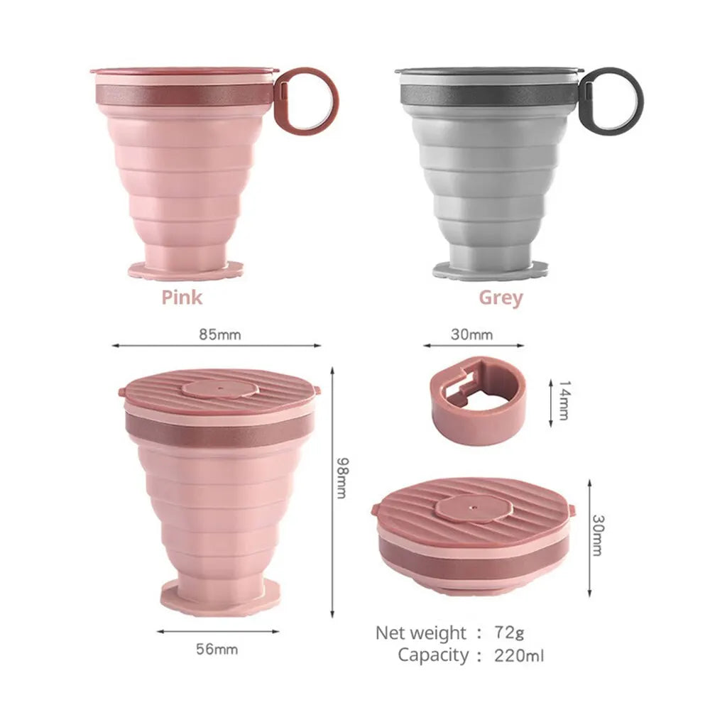 Collapsible Travel Coffee Cup – Portable Folding Silicone Mug for Daily Use