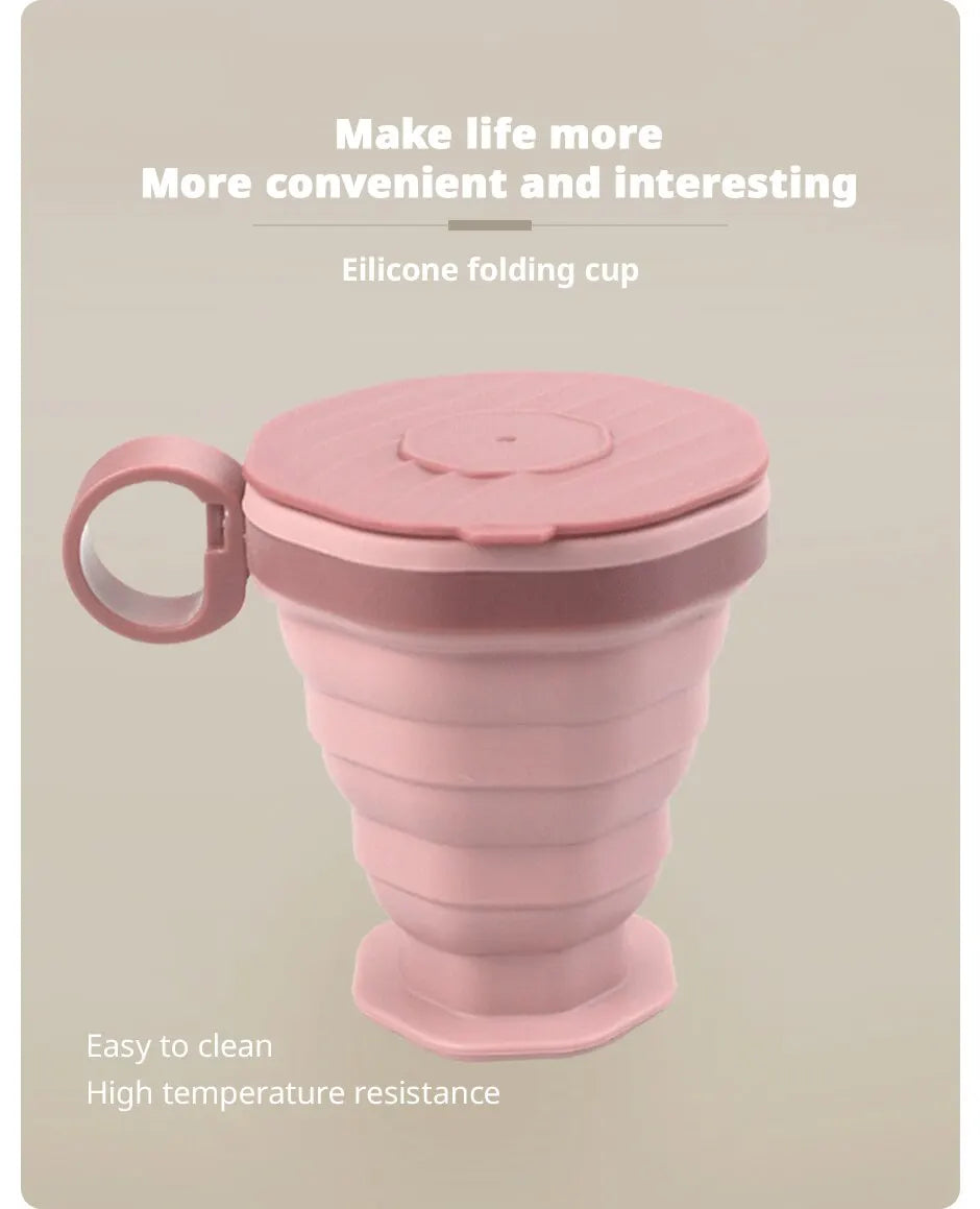 Collapsible Travel Coffee Cup – Portable Folding Silicone Mug for Daily Use