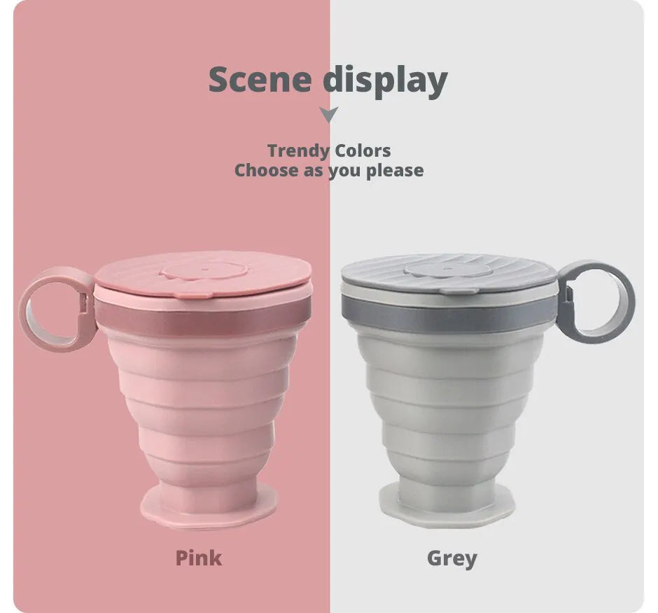Collapsible Travel Coffee Cup – Portable Folding Silicone Mug for Daily Use