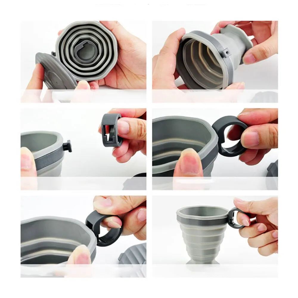Collapsible Travel Coffee Cup – Portable Folding Silicone Mug for Daily Use